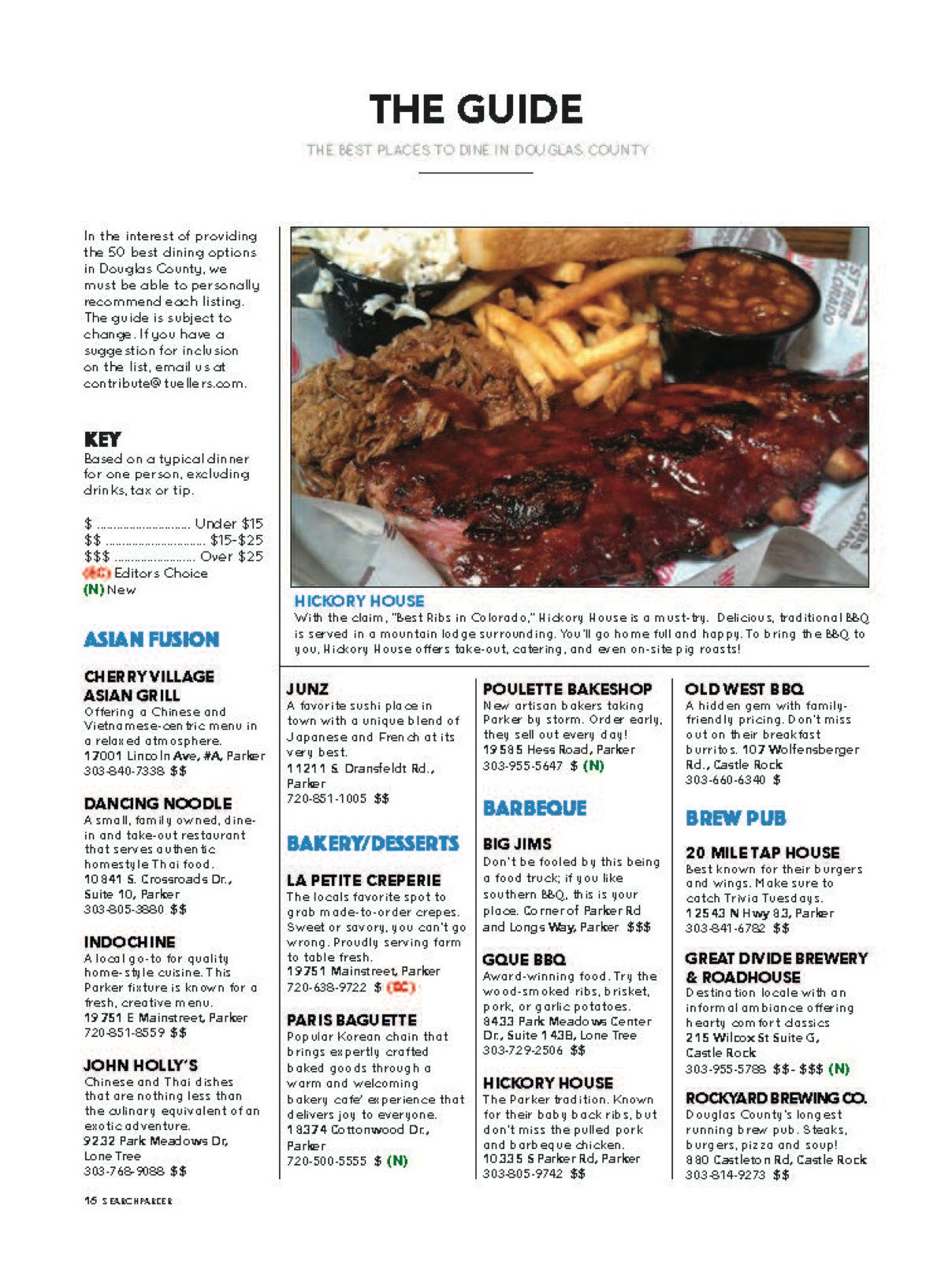 The Guide - The Best Places to Dine in Douglas County